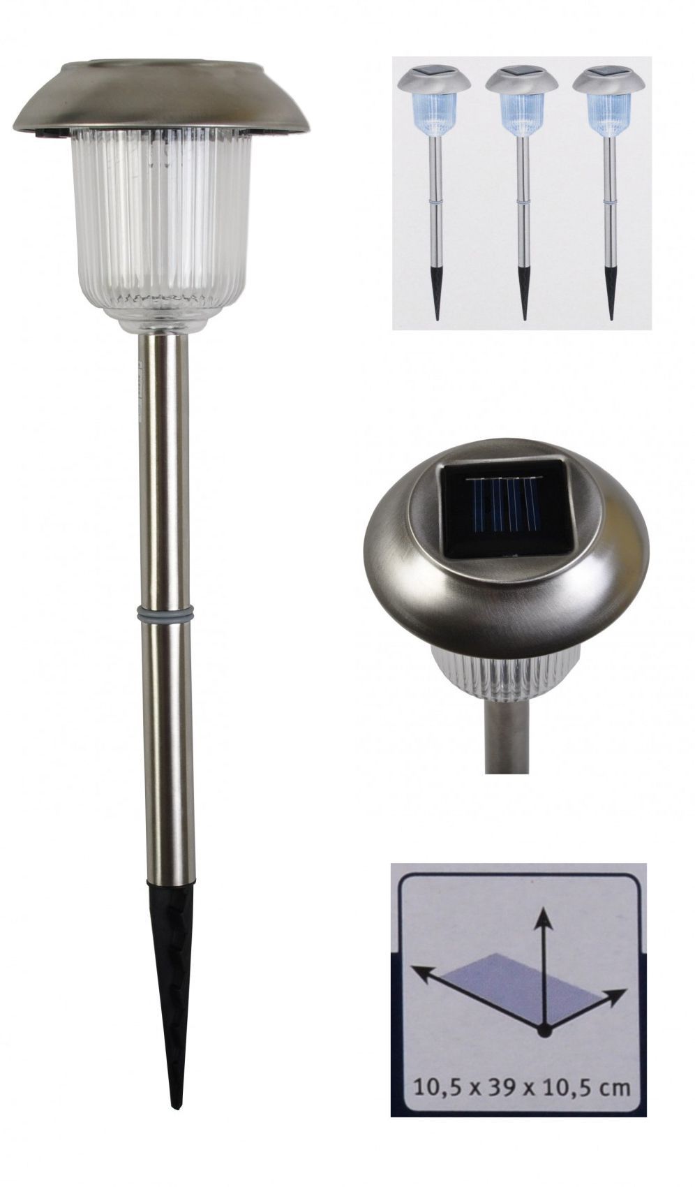Solar Wegleuchte aus Edelstahl Solar Wegleuchte aus Edelstahl