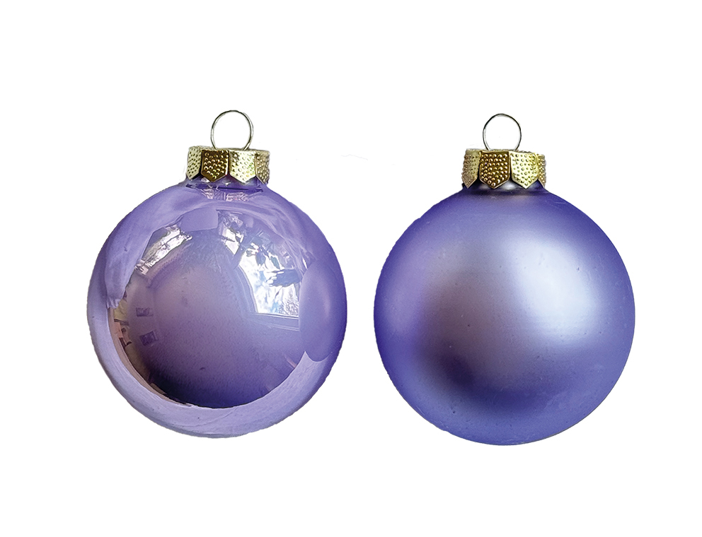 Christbaumschmuck, Kugel-Set 30 Stk., Violett Pastell, Glas Christbaumschmuck, Kugel-Set 30 Stk., Violett Pastell, Glas