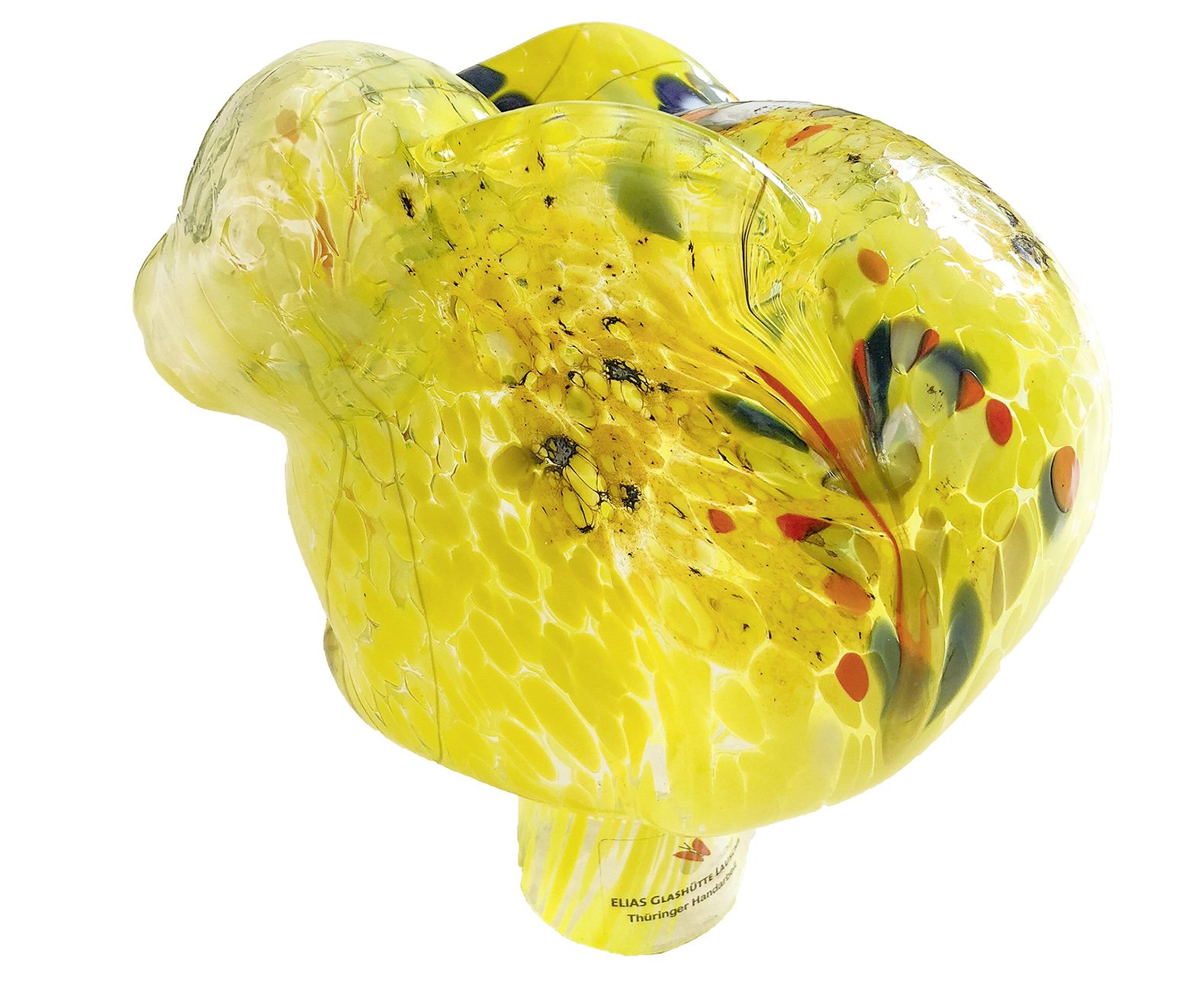 Rosenkugel 19 cm, "Dürer-Hase Gelb", Glas Rosenkugel 19 cm, "Dürer-Hase Gelb", Glas