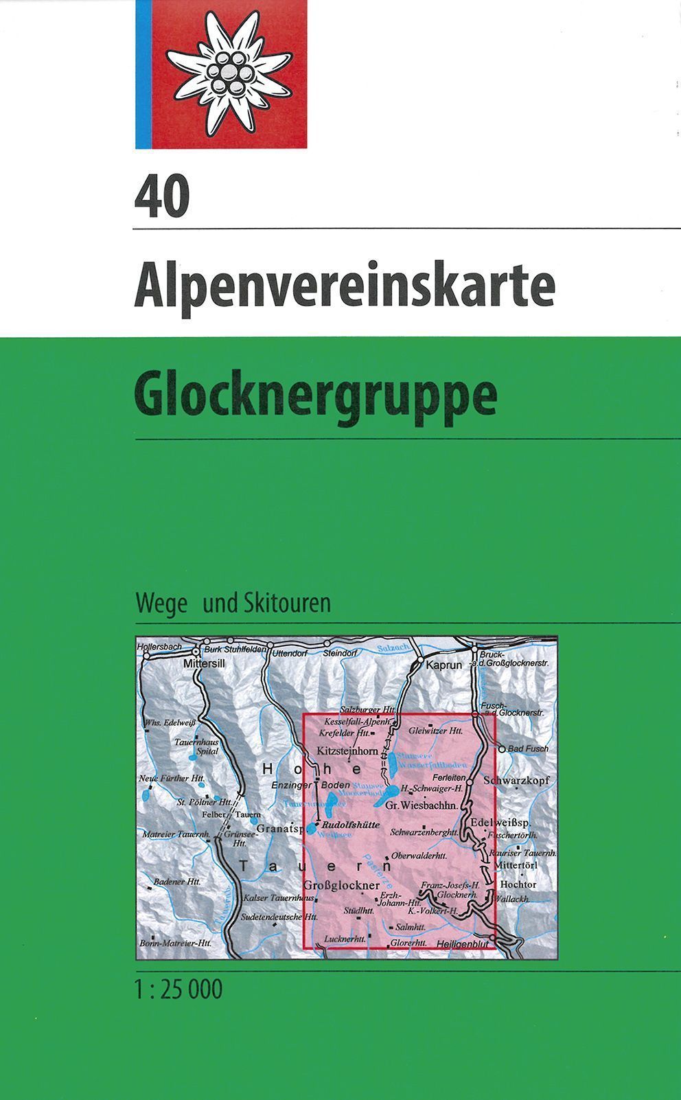 Alpenvereinskarte 40, Glocknergruppe 1:25.000