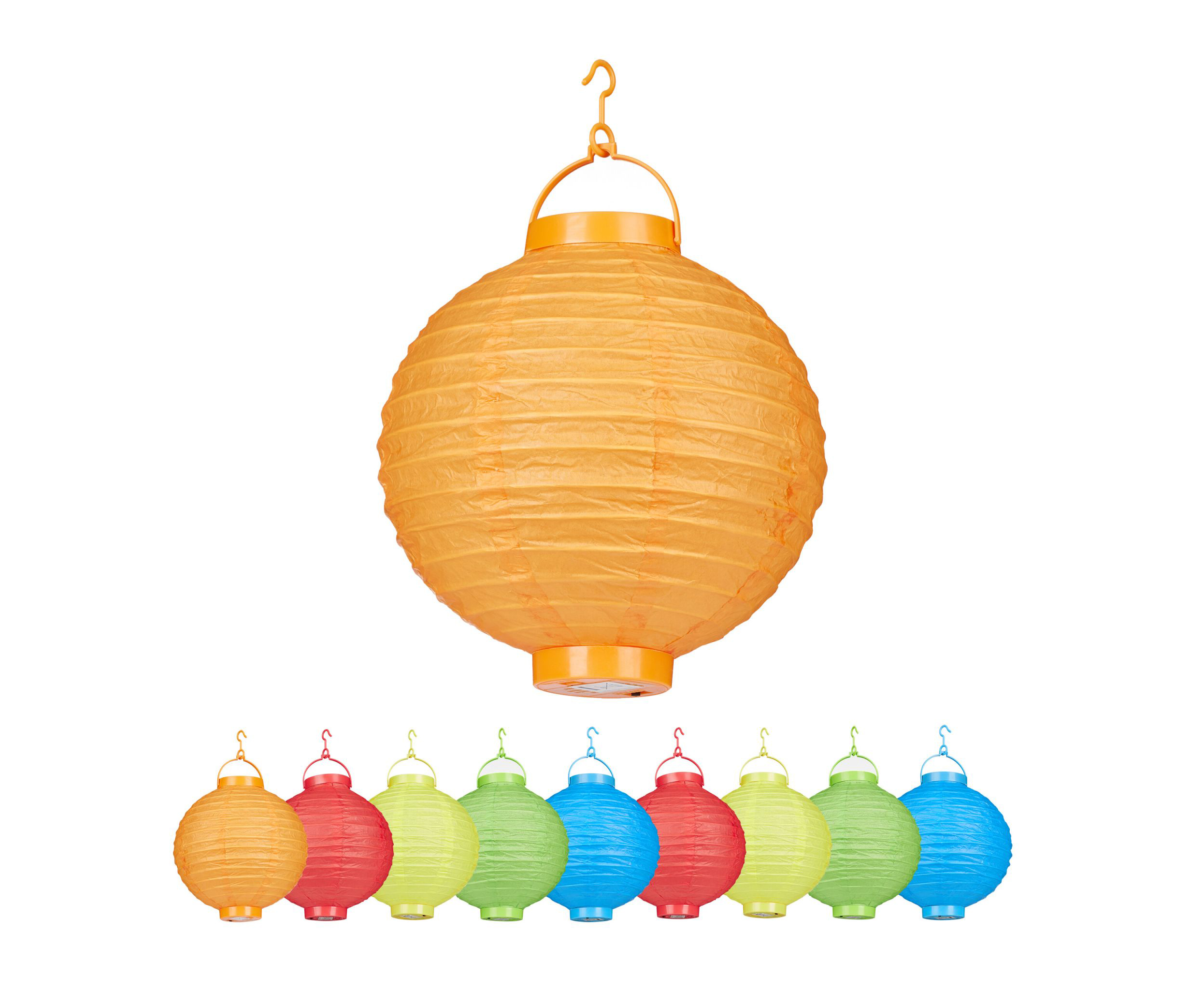 Solar-Lampion, bunt, 10er-Set