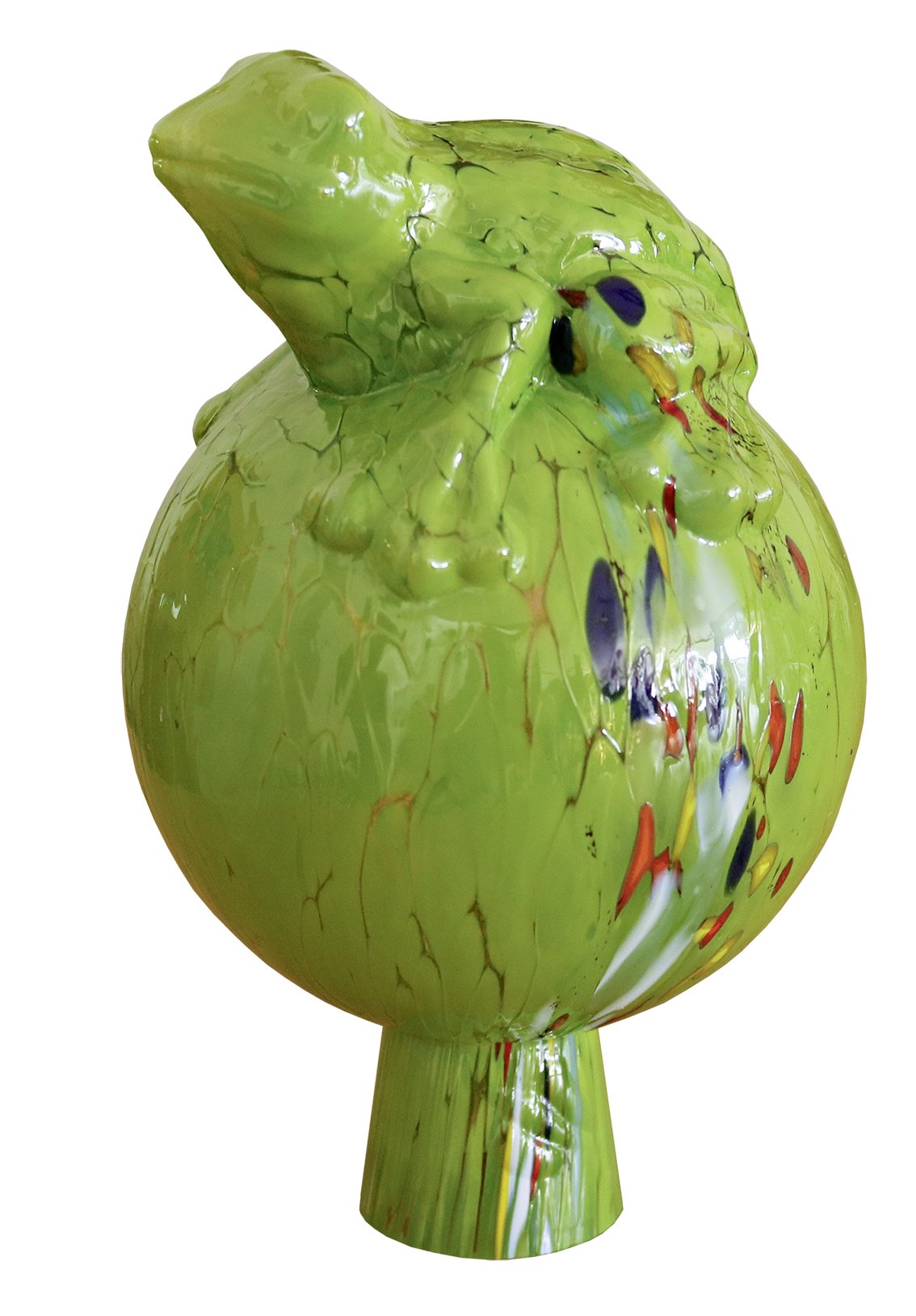 Rosenkugel 19 cm, "Froschkönig Grün", Glas Rosenkugel 19 cm, "Froschkönig Grün", Glas