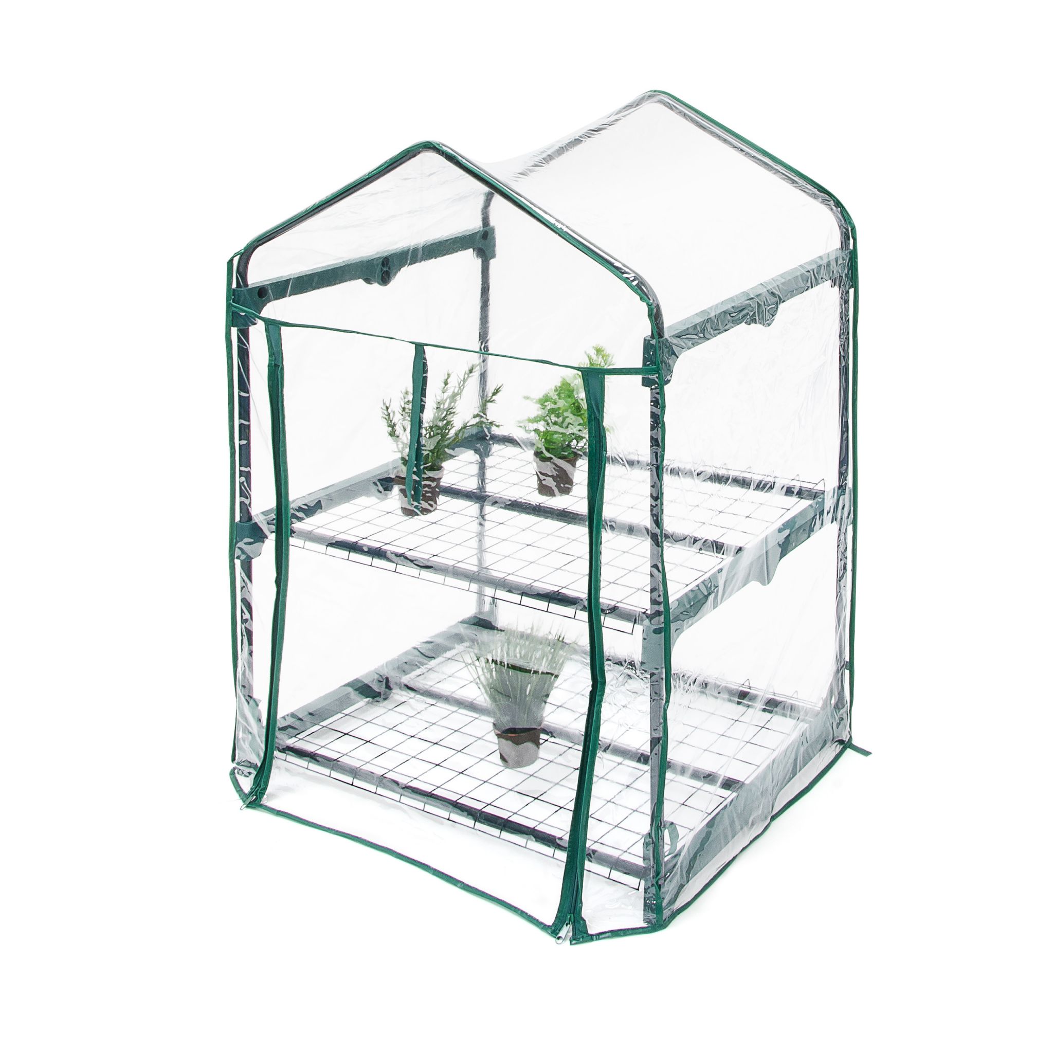 Foliengewächshaus 2 Etagen, transparent Foliengewächshaus 2 Etagen, transparent