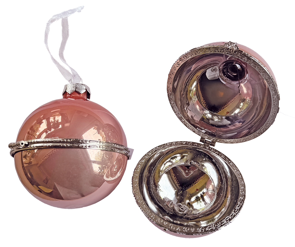 Christbaumschmuck, Geschenk-Kugel, aufklappbar