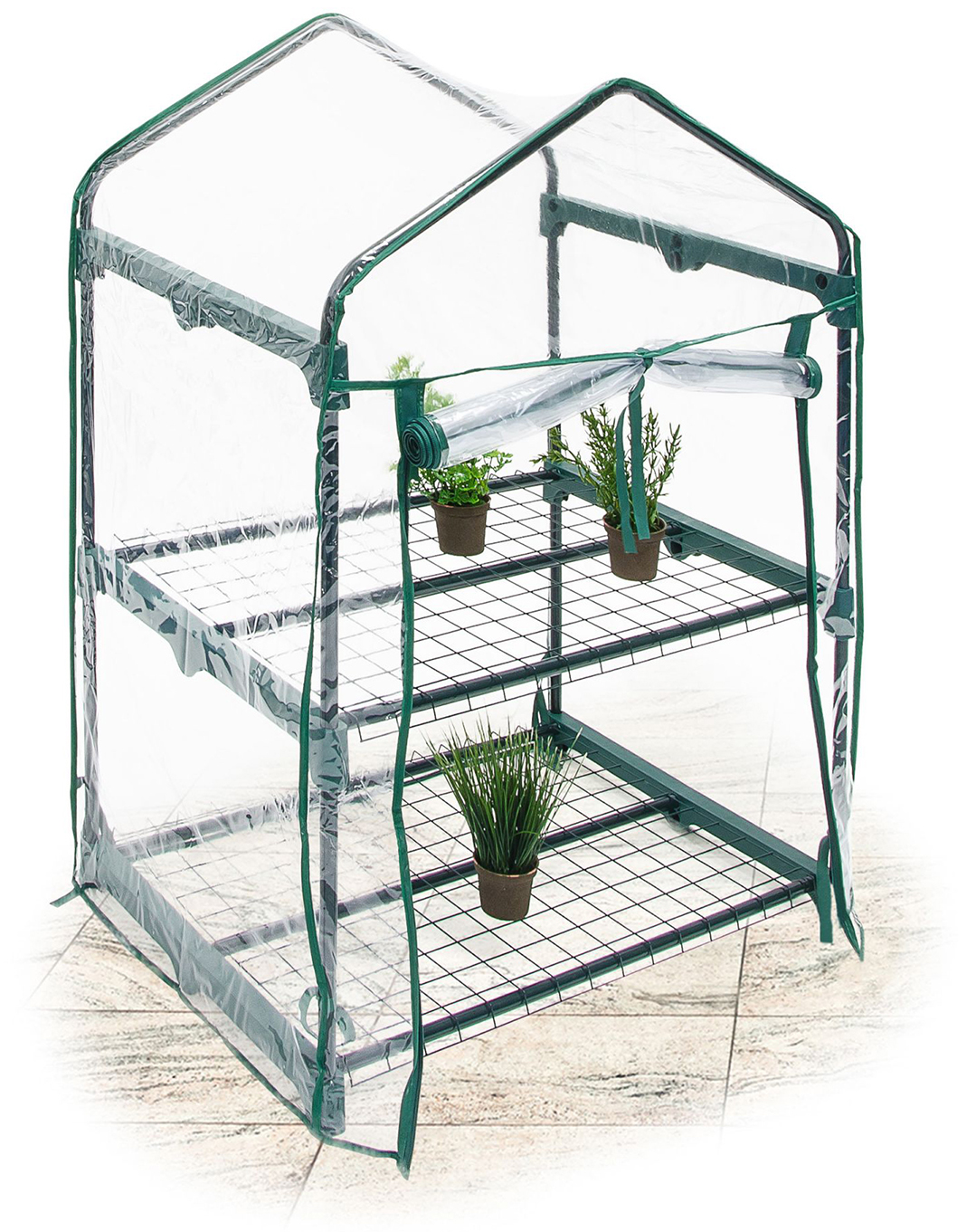 Foliengewächshaus 2 Etagen, transparent Foliengewächshaus 2 Etagen, transparent