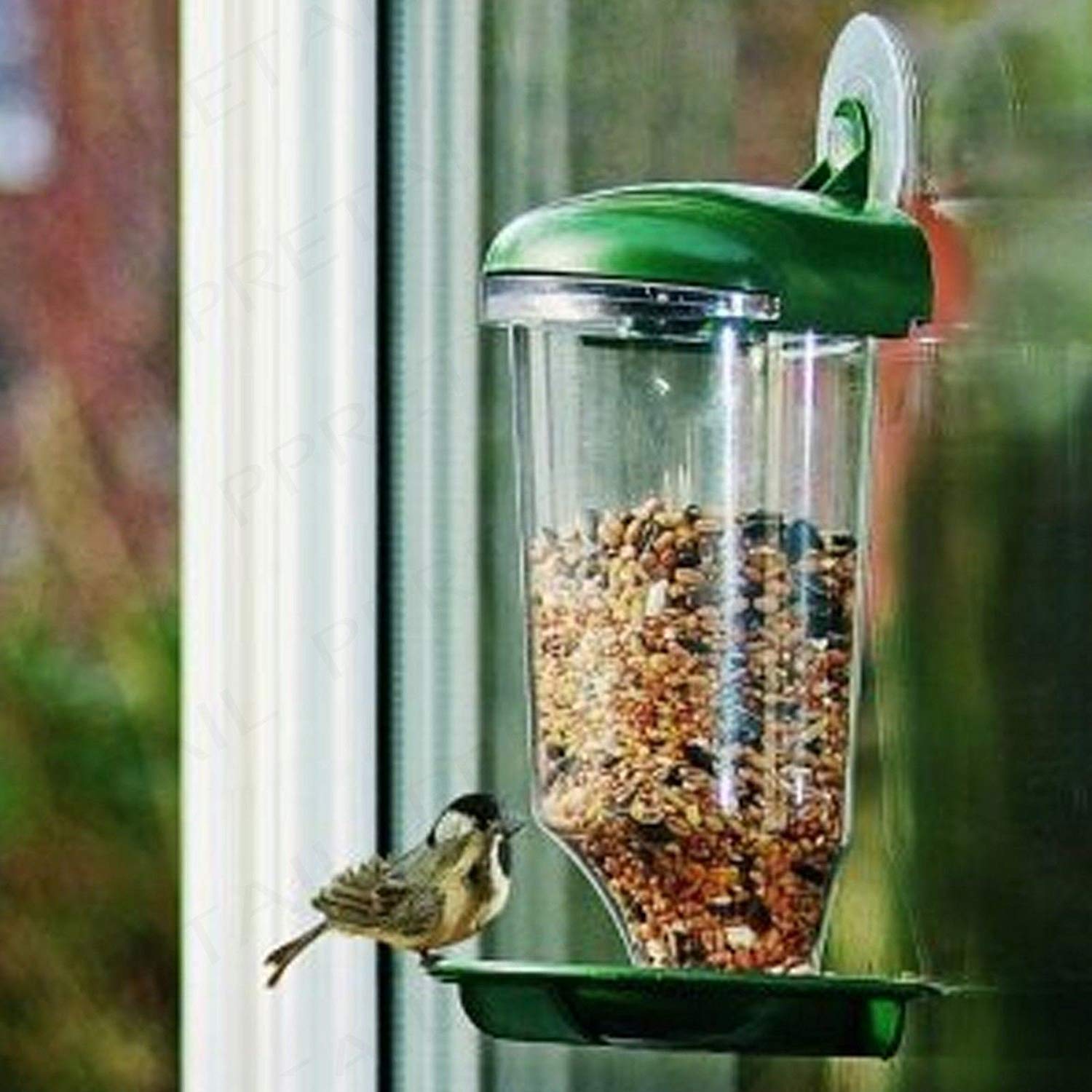 Vogelfutterspender mit Saugnapf Vogelfutterspender mit Saugnapf