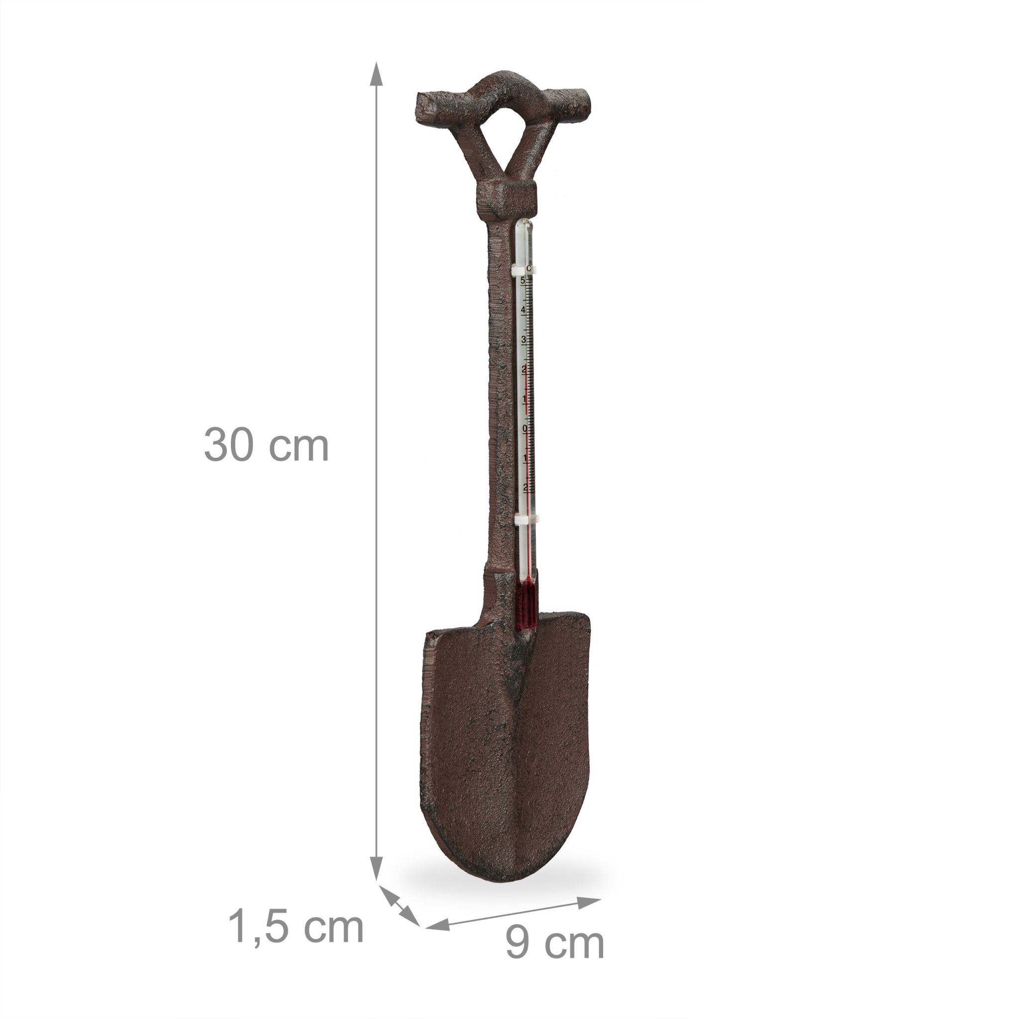 Gusseisen-Außenthermometer "Spaten" Gusseisen-Außenthermometer "Spaten"