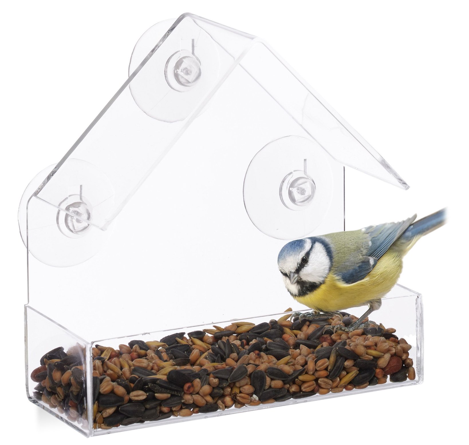 Vogelfutterhaus fürs Fenster, Giebeldach Vogelfutterhaus fürs Fenster, Giebeldach